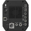 Rear view of the Panasonic AK-UBX100 4K multi-purpose camera showing connector ports and interface panel.