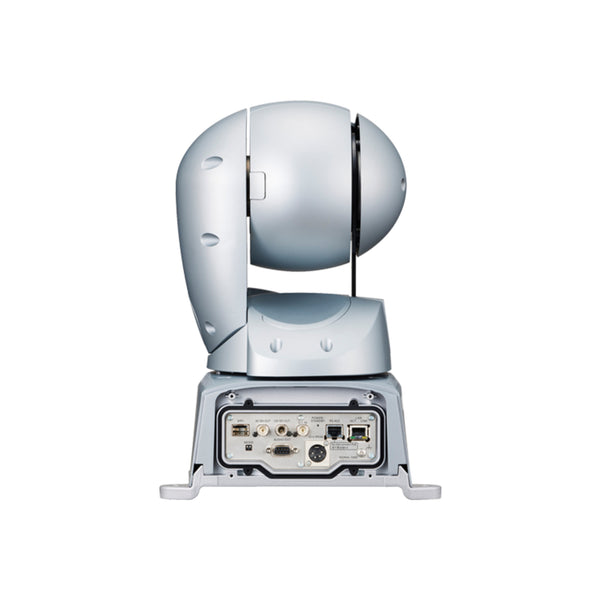 Panasonic AW-UR100 4K outdoor PTZ camera with fiber connection, showing back view with control panel and connectivity ports. – image 5