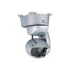 Panasonic AW-UR100 4K outdoor PTZ camera with fiber, SRT, NDI output, front view shown upside down for surveillance use.