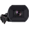Panasonic HC-X1500 4K camcorder with front lens view, professional-grade video recording and compact design for high-quality footage.