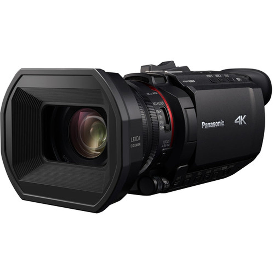 Side view of Panasonic HC-X1500 LUMIX X1500 4K camcorder showcasing its ergonomic design and professional camera features. – image 6