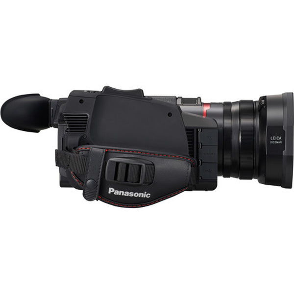 Panasonic HC-X1500 4K camcorder with right side grip, showcasing its professional design and ergonomic features. – image 4