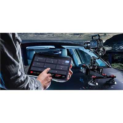 Blackmagic Design PYXIS 12K digital cinema camera with L-Mount, featuring a sleek black body and Bluetooth connectivity.