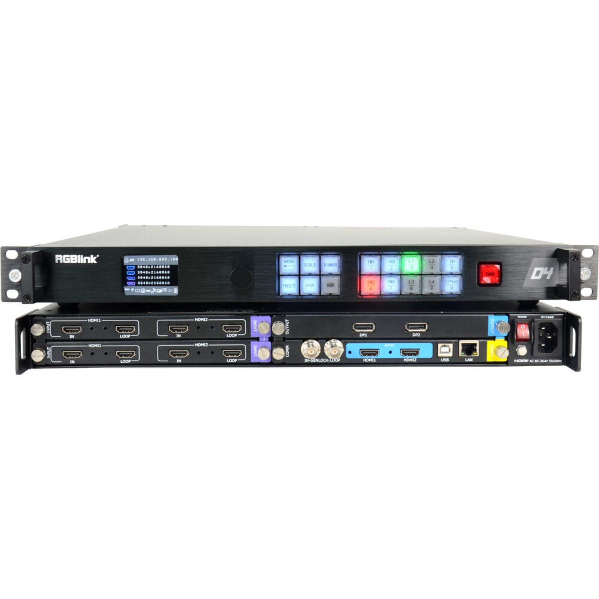RGBLINK D4 4K Professional Presentation Switcher/Scaler | COREMICRO.COM