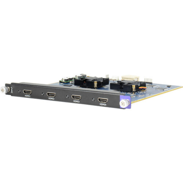 RGBLINK Quad HDMI input module with deinterlace for X3 and X7 video processors, shown from the front view. – image 1