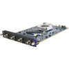 RGBLINK Quad 12G-SDI input module for X8 showing front view with four SDI input ports and control interface.