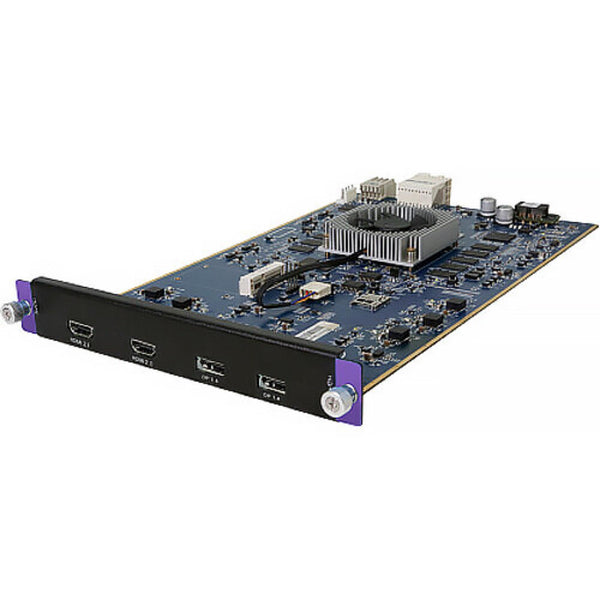 Front view of RGBlink HDMI 2.1 and DisplayPort 1.4 8K input module for X8 video processing system. – image 1