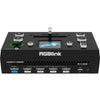 Rear view of RGBLINK mini-pro 2 dual channel production streaming switcher, showing input ports and controls for live video switching.