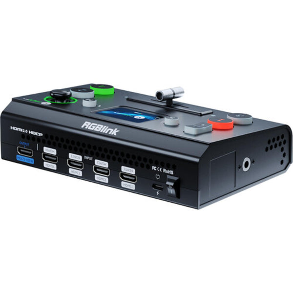 Rear view of the RGBLINK Mini-Pro V3 production switcher showing input ports and control panel. – image 1