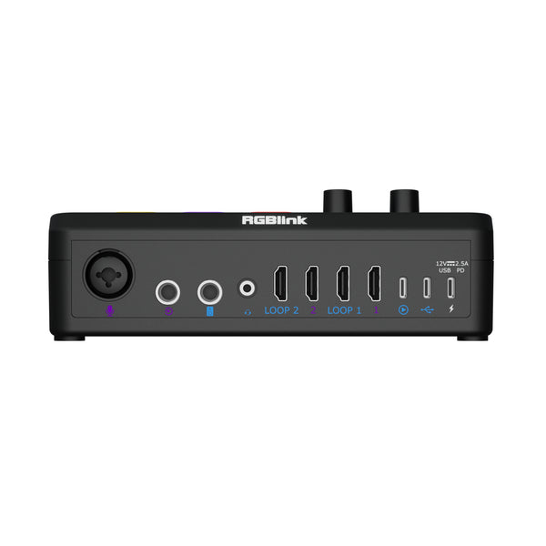 Rear view of RGBlink Ystreamer production switcher showing input/output ports and control panel for live video switching. – image 12