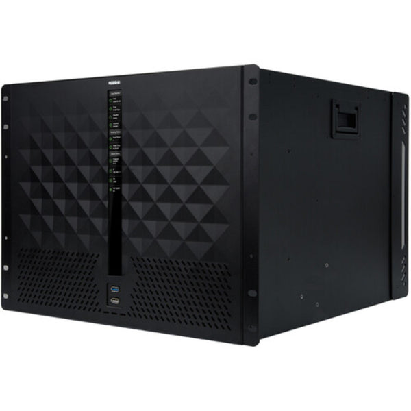 Front view of RGBlink X8 Video Wall Processor Frame, a multiviewer processor for advanced video wall displays. – image 1