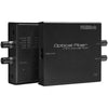 RGBLINK MSP 217 3G-SDI to optical fiber extender set showing front view with two units connected for high-quality video transmission.
