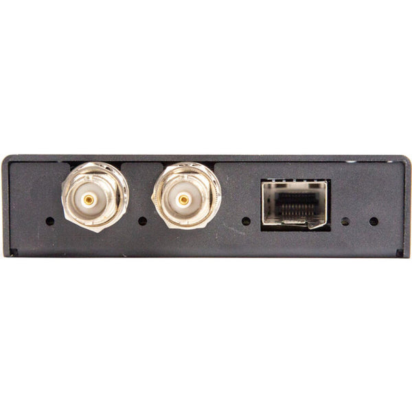 RGBLINK MSP 217 3G-SDI to optical fiber extender pair showing left side view with connectors and cables. – image 3