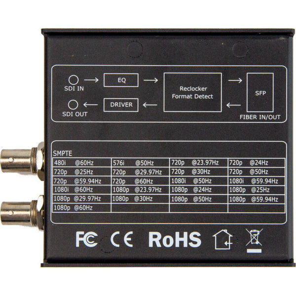 Rear view of RGBLINK MSP 217 3G-SDI to optical fiber extender set showing connections and ports for high-quality video transmission. – image 5