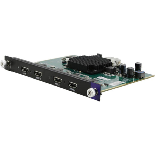 RGBlink Quad HDMI 1.3 input module with embedded audio for Q16pro, front view showing ports and branding. – image 1