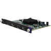 Front view of RGBlink Dual DisplayPort 1.2 and HDMI 2.0 input module for Q16pro video switcher, showing ports and connectors.
