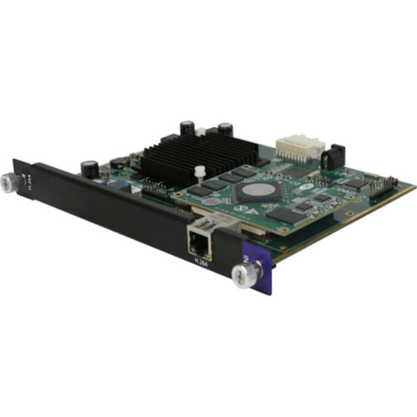 Front view of the RGBlink Single H.264 IP Input Module for Q16pro video processing system. – image 1