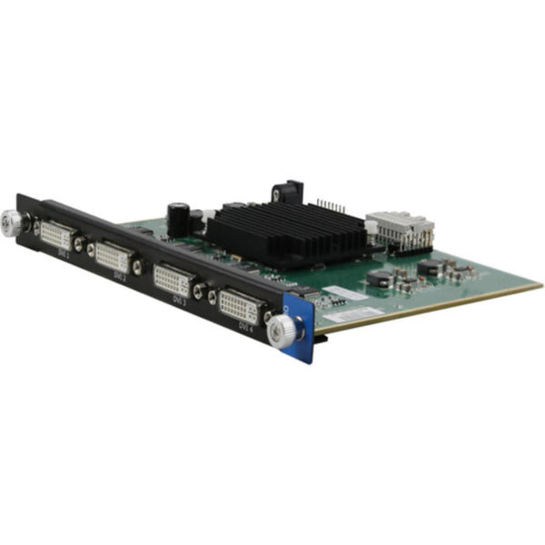 RGBlink Quad 2K DVI output module for Q16pro with multiple DVI ports and front panel controls. – image 1