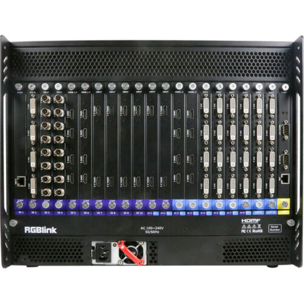 Rear view of RGBLINK DVI PVW Module for Q16pro, showing DVI connection ports on the RGBlink professional video switcher – image 2