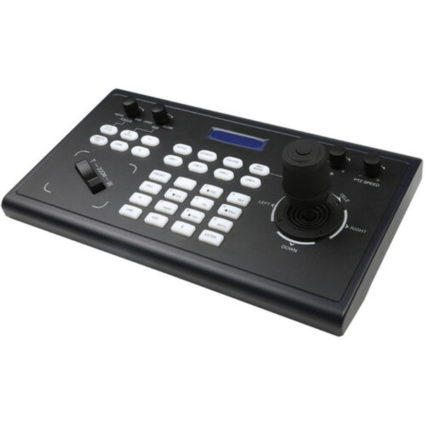 Front view of RGBlink RGBLINK-981-1000-03-0 PTZ camera controller with control buttons and display screen. – image 1