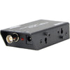 Rear view of RGBlink MSP 303 SDI to HDMI mini video converter showing SDI and HDMI ports on the compact device.