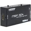 RGBlink MSP 304 HDMI to SDI mini converter showing front view with HDMI and SDI ports on a compact device.