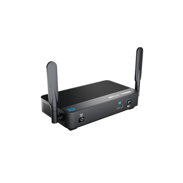 Back view of RGBlink ASK Ultra p2p 4K Wireless HDMI Extender, featuring transmitter and receiver ports and sleek design. – image 2