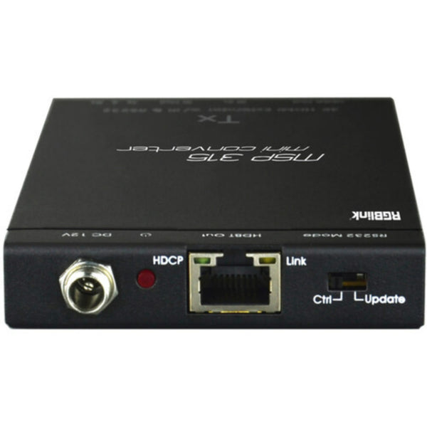 RGBlink MSP 315-4 HDMI 1.4 to HDBaseT extender set with rear connectivity ports and transmitter unit. – image 1