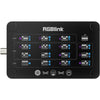 RGBlink MSP 405 video converter with HDMI, SDI, and fiber ports, showing bottom panel and mode settings.