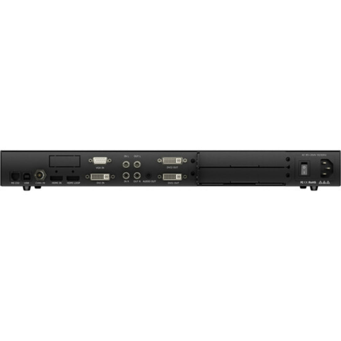 Rear panel of RGBlink X1 Gen2 LED Video Processor multiviewer showing connectivity ports and input/output options. – image 3