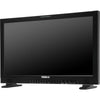 RGBLINK Aura UHD 24-inch 12G-SDI professional studio video monitor with gold mount, front left view showing display and controls.