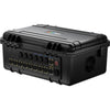 RGBlink mini-edge-4S portable HDMI/SDI video switcher with cooling fan, view of left side showing input ports and controls.