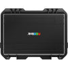 RGBlink mini-edge-4S portable HDMI/SDI video switcher with monitor showing open device and control panel in angled view