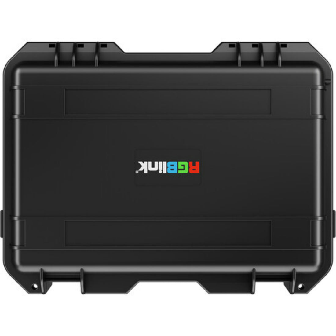 RGBlink mini-edge-4S portable HDMI/SDI video switcher with monitor showing open device and control panel in angled view – image 14