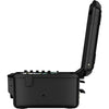RGBlink mini-edge-4S portable video switcher with HDMI and SDI ports, shown in open case side profile view.