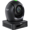 RGBlink Vue PTZ Camera with 20x optical zoom, AI dynamic tracking, angled front view, featuring display panel and adjustable lens.