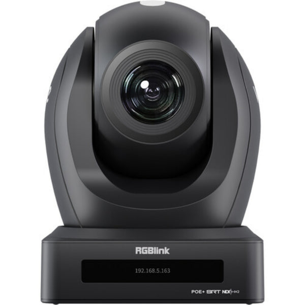 RGBlink Vue PTZ Camera with 20x optical zoom and AI dynamic tracking, shown from a direct front view. – image 5