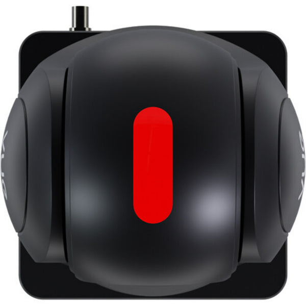 Top-down view of RGBlink PTZ camera featuring AI dynamic tracking and 20x optical zoom capabilities.