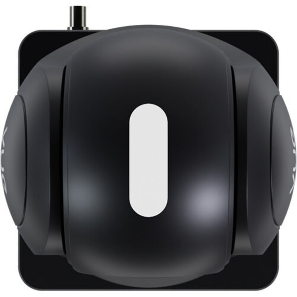 Top-down view of RGBlink PTZ camera featuring AI dynamic tracking and 20x optical zoom, with visible tally light.