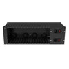 Rear view of Kiloview RU03S 32-channel rackmount streaming encoder frame with dual 300W power supplies, 3RU size.