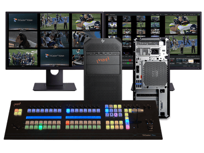 Vizrt TriCaster Vizion Tower 16 & Flex Control Panel Bundle SDI/NDI Live Production System - Coremicro