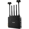 Teradek Bolt 6 XT MAX wireless video receiver with gold mount, showing front and right angles, for SDI and HDMI signals.