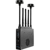 Teradek Bolt 6 XT MAX wireless video receiver with gold mount, 12G-SDI and HDMI inputs, rear left view.