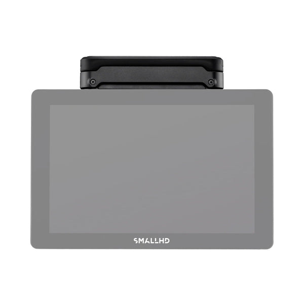 Teradek Bolt 6 Monitor Module 750 with SmallHD monitor with a black stand on a white background – image 2