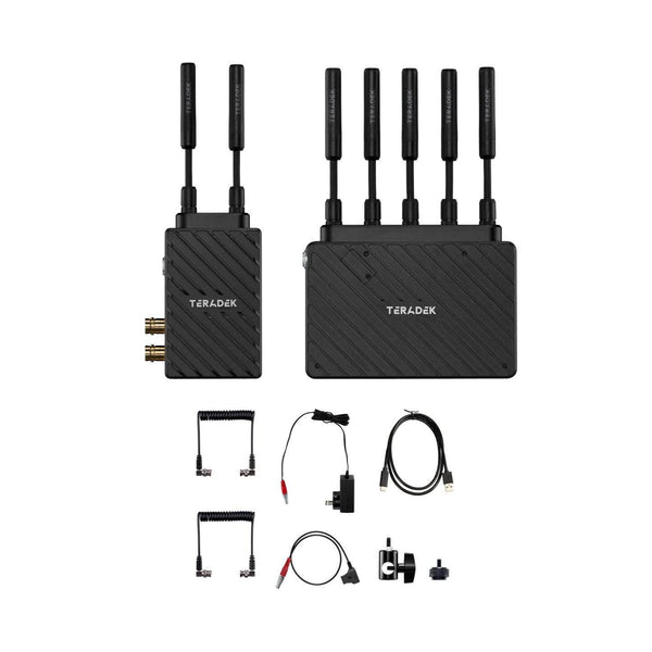 Two Teradek Bolt 6 LT 750 TX/RX devices with antennas and accessories on a white background, featuring the Teradek brand. – image 2