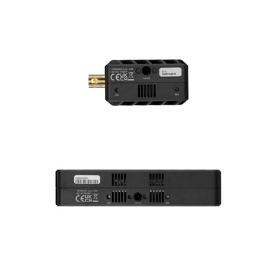 Two Teradek Bolt 6 LT 750 TX/RX device with antennas on a white background