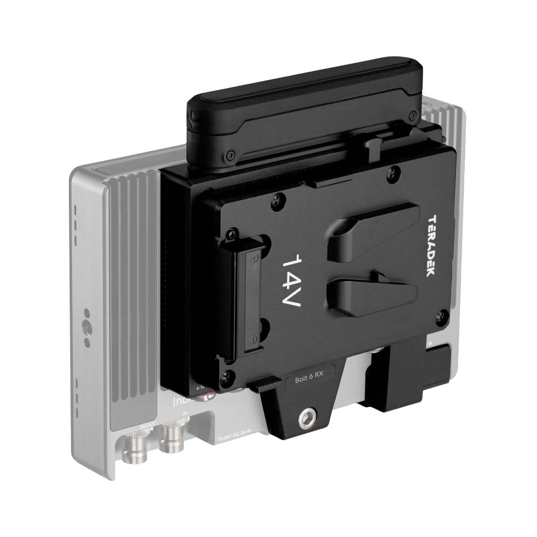 Teradek Bolt 6 Monitor Module 750 Wireless Video Receiver with V-Mount and internal antenna for professional video setups – image 1
