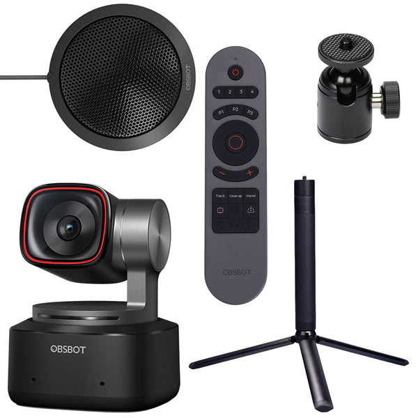 OBSBOT Tiny 2 Power Up Combo On White Background