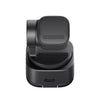 OBSBOT Tiny 3 Lite AI-powered 4K PTZ webcam with spatial audio, top view showcasing sleek design and lens features.