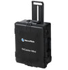 Vizrt TriCaster Mini Go video switcher with mini control surface and carrying case for portable live streaming setup.
